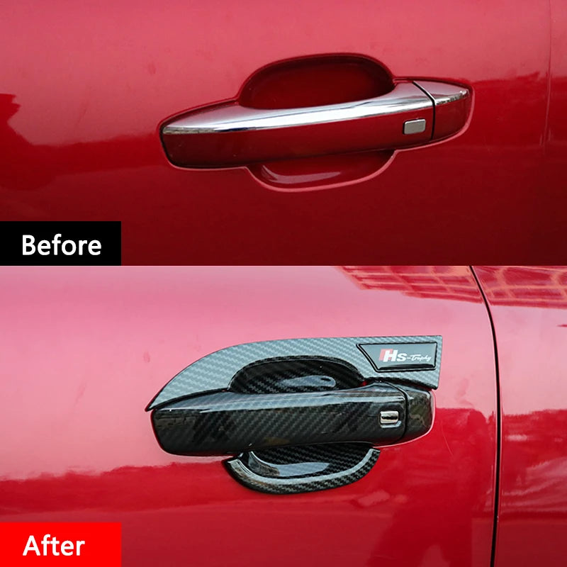 12X For MG HS 2018-2019 Accessories Car Door Pull Doorknob Catch Door Handle Bowl Cap Decoration Cover Trim image 1