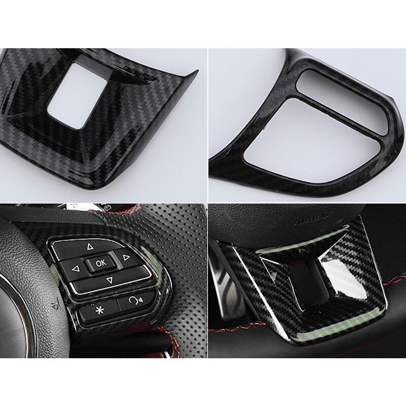 3X For MG HS 2018-2022 Car Stickers Steering Wheel Button Cover Interior Details Decoration Accessories image 3