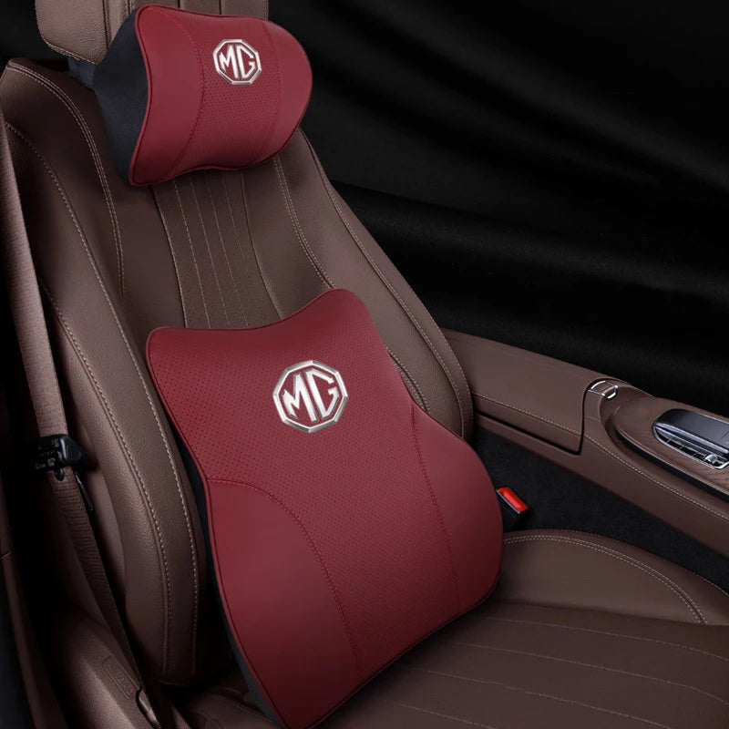 Breathable Car Seat Headrest Neck Pillow Back Lumbar Support Cushion  Memory Foam Travel Car Seat Cushion For MG HS 2018-2022 image 1