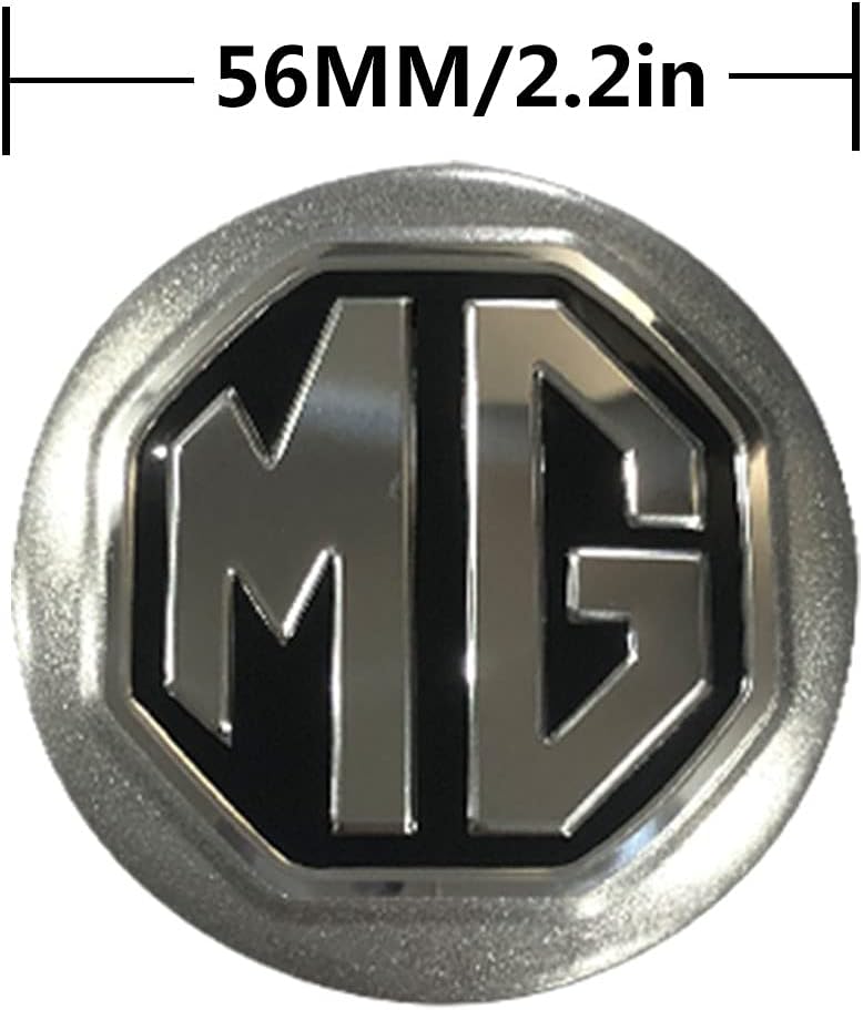 4pcs 2.22inch Car Logo ABS Material Wheel Center Cap Sticker Wheel Emblem Badge Logo Stickers (fit MG Silver) image 2