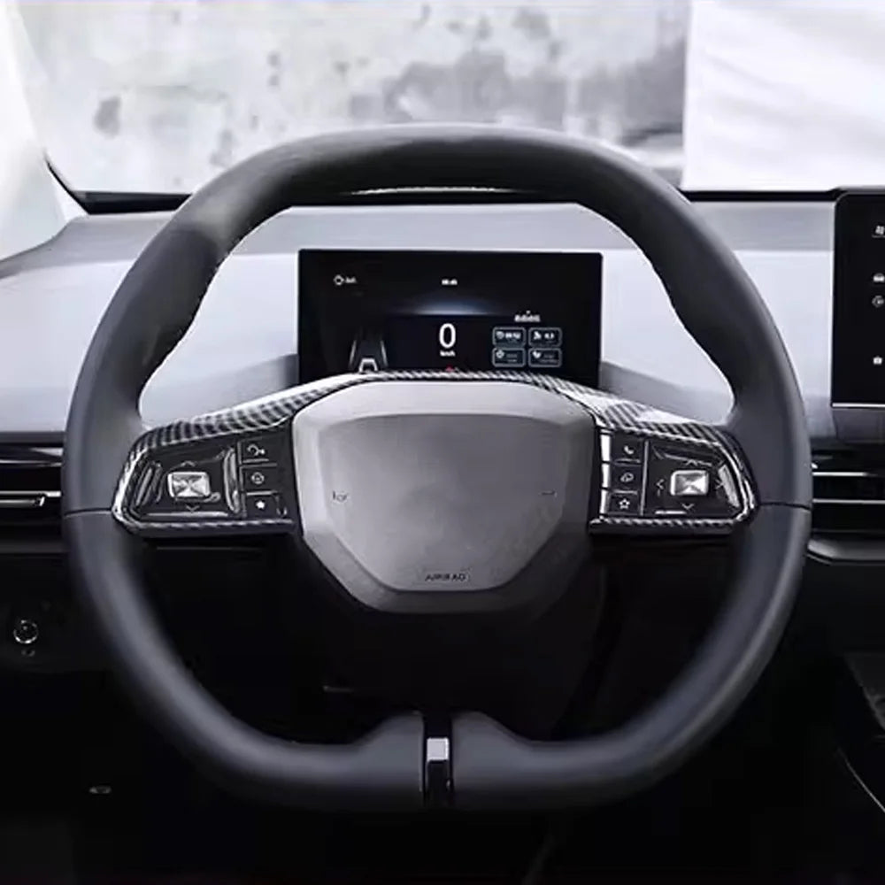 Carbon Fiber Car Steering Wheel Button Frame Trim for MG4 EV 2023 MG 4 MULAN image 3