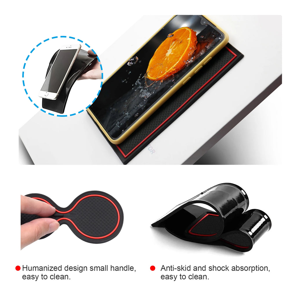 Door Groove Mat for MG ZS EV Facelift 2022 2023 2024 Car Anti-slip Mat Rubber Gate Slot Pads image 4