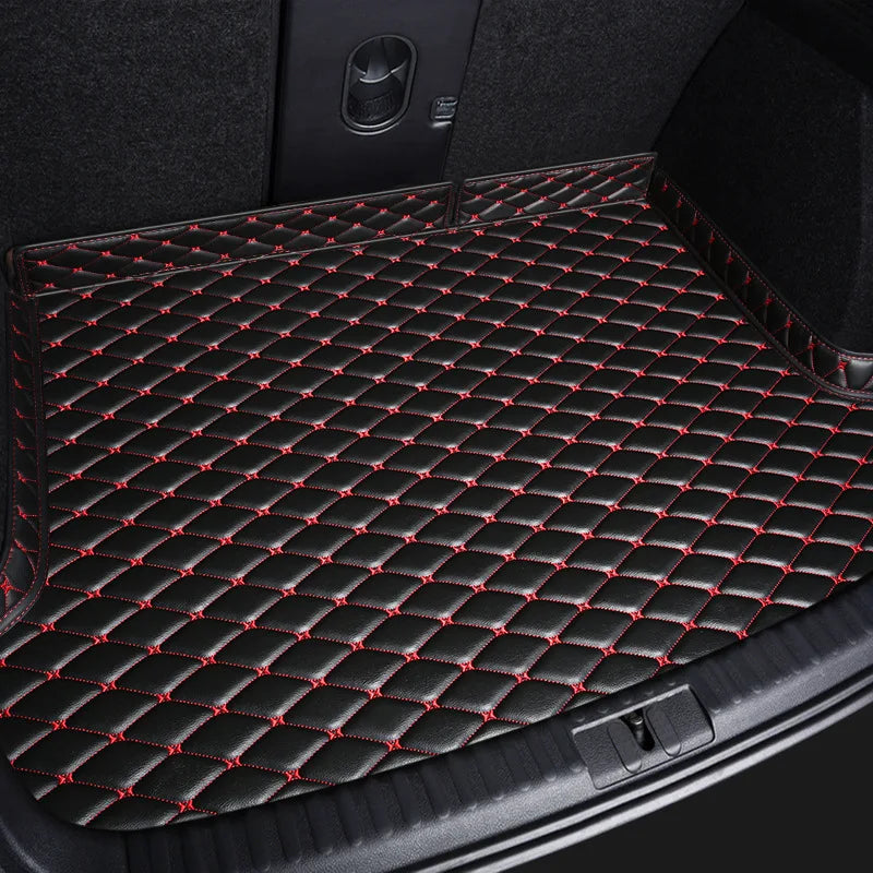 Artificial Leather Customized Car Trunk Mat for MG ZS EZS HS EHS MG 4 MULAN MG 5 MARVEL R - Black Red, MG MARVEL R image