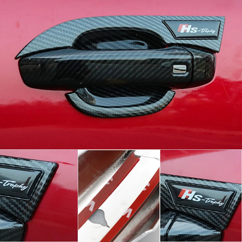 12X For MG HS 2018-2019 Accessories Car Door Pull Doorknob Catch Door Handle Bowl Cap Decoration Cover Trim image 5