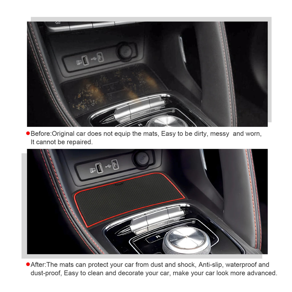 Door Groove Mat for MG ZS EV Facelift 2022 2023 2024 Car Anti-slip Mat Rubber Gate Slot Pads image 2