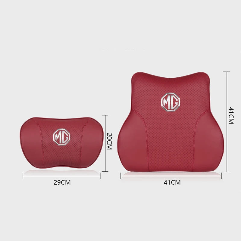 Breathable Car Seat Headrest Neck Pillow Back Lumbar Support Cushion  Memory Foam Travel Car Seat Cushion For MG HS 2018-2022 image 2
