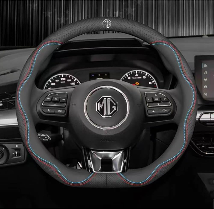 Car Steering Wheel Covers for MG Marvel R 2021 2022 2023 2024,Anti Slip Breathable Protective Cover Durable Protector Set Interior Decoration Accessories,B-O - D&amp;B image