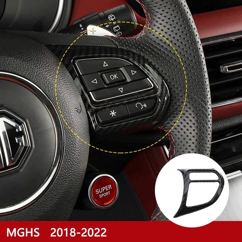 3X For MG HS 2018-2022 Car Stickers Steering Wheel Button Cover Interior Details Decoration Accessories image 5