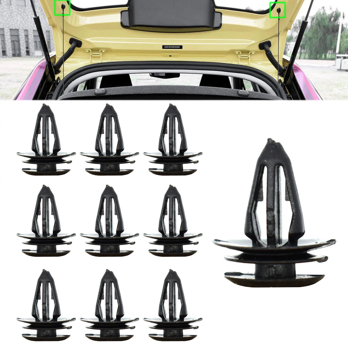 10pcs Plastic Cord Clips Car Door Guard Rear Wheel Arch Trim Fastener Clips Kit Fit For MG ZS MG3 image 1