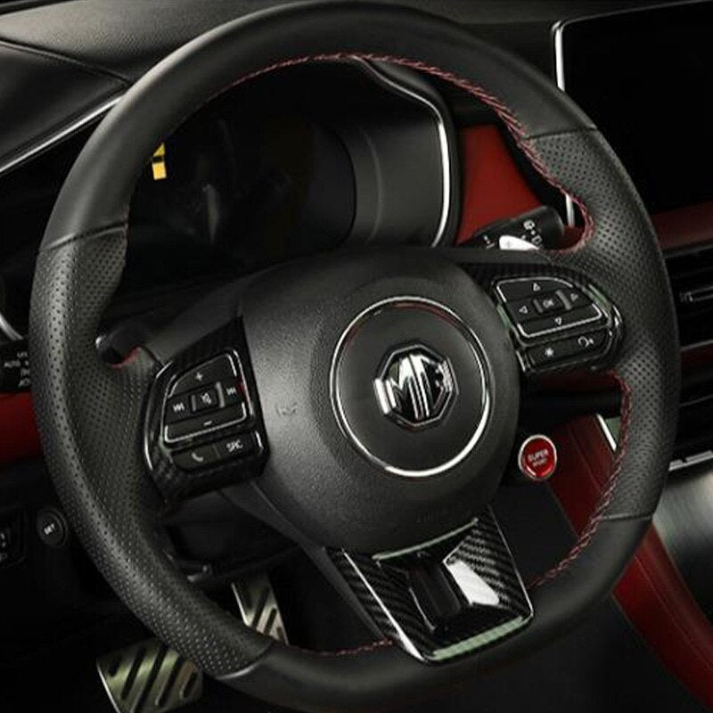 3X For MG HS 2018-2022 Car Stickers Steering Wheel Button Cover Interior Details Decoration Accessories image 4