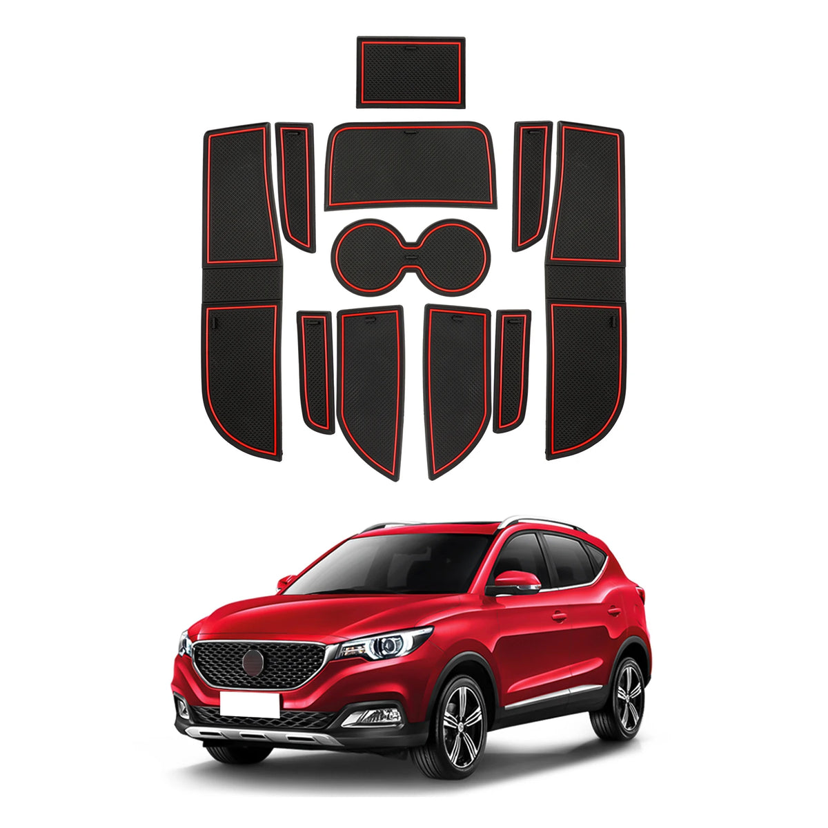 Door Groove Mat for MG ZS EV Facelift 2022 2023 2024 Car Anti-slip Mat Rubber Gate Slot Pads image 0