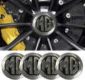 4pcs 2.22inch Car Logo ABS Material Wheel Center Cap Sticker Wheel Emblem Badge Logo Stickers (fit MG Silver) image 0