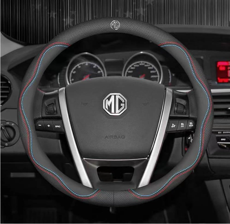 Car Steering Wheel Covers for MG Marvel R 2021 2022 2023 2024,Anti Slip Breathable Protective Cover Durable Protector Set Interior Decoration Accessories,B-O - O&amp;B image