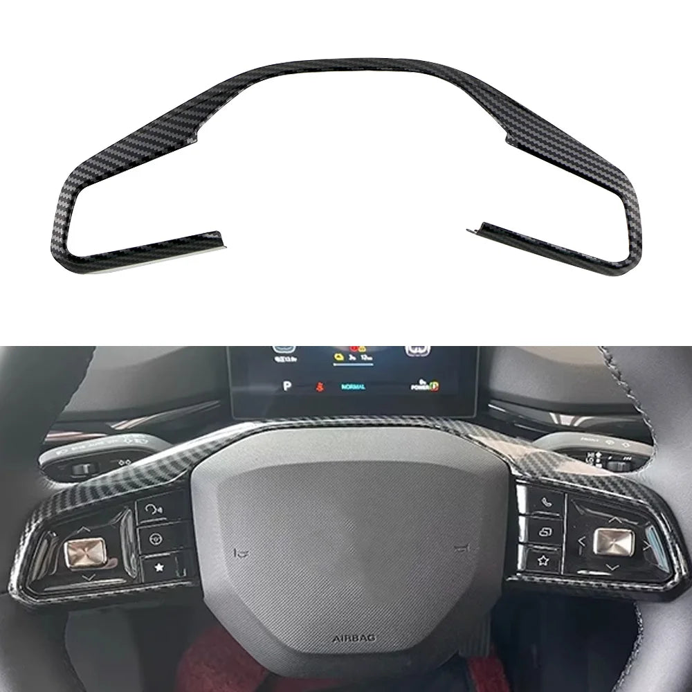 Carbon Fiber Car Steering Wheel Button Frame Trim for MG4 EV 2023 MG 4 MULAN image 0