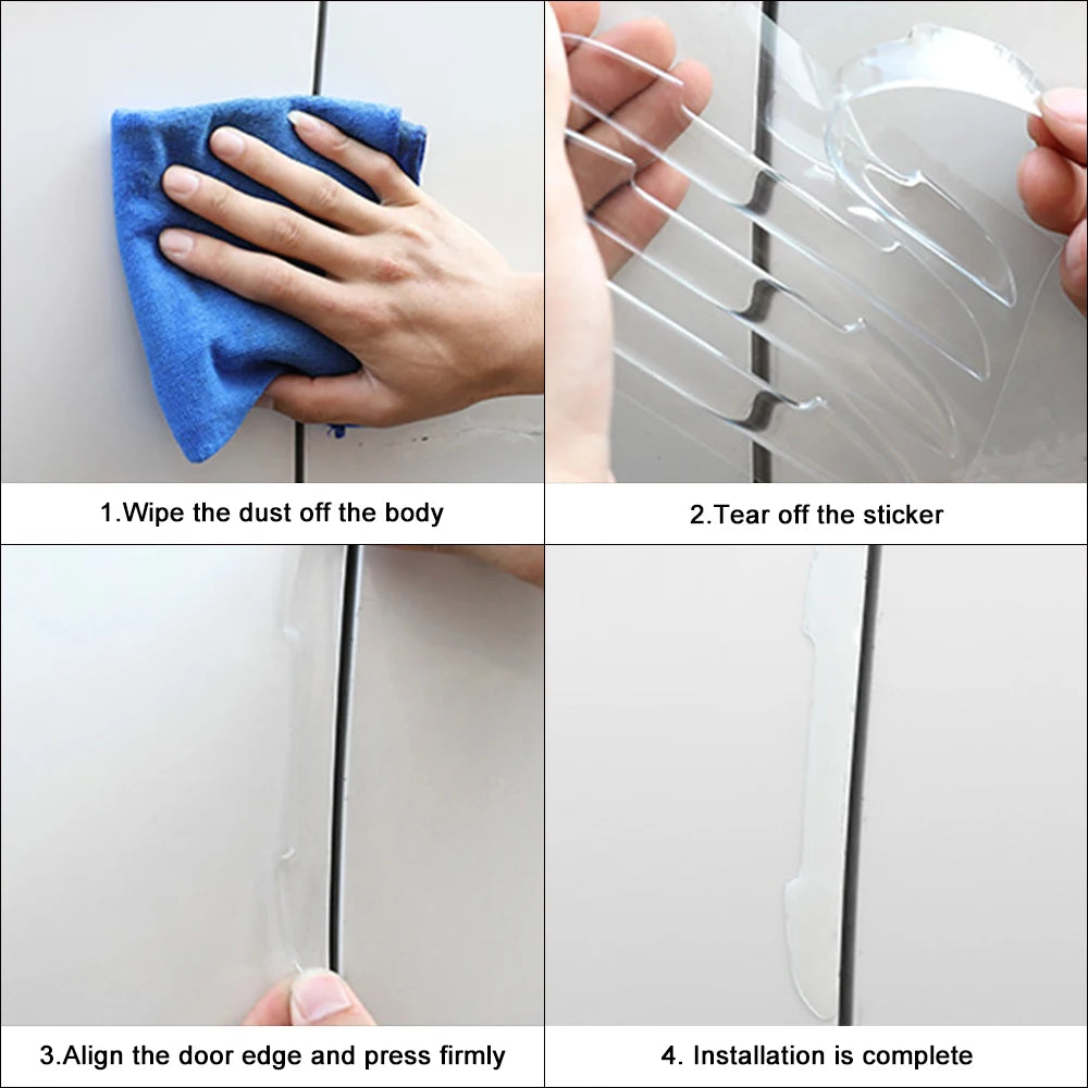 4PCS Car Door Anti-collision Strips Protector For MG Zs EV 5 2022 Rx5 Rx8 Tf 3 6 Phev Hs image 4