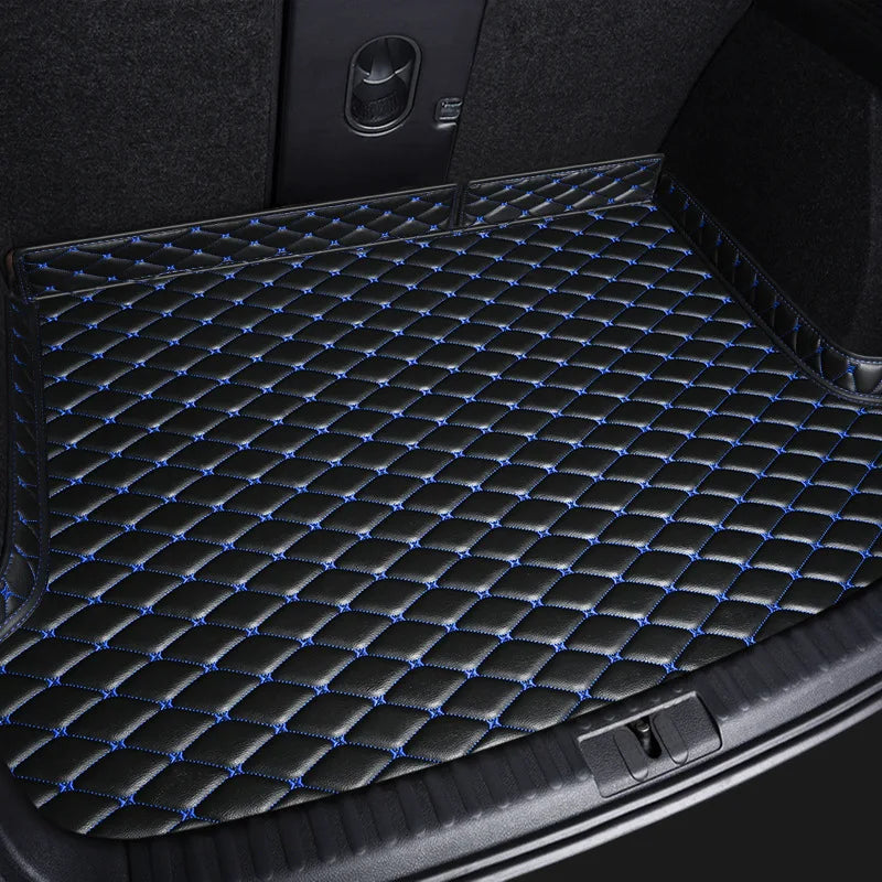 Artificial Leather Customized Car Trunk Mat for MG ZS EZS HS EHS MG 4 MULAN MG 5 MARVEL R - Black Blue, MG EHS image