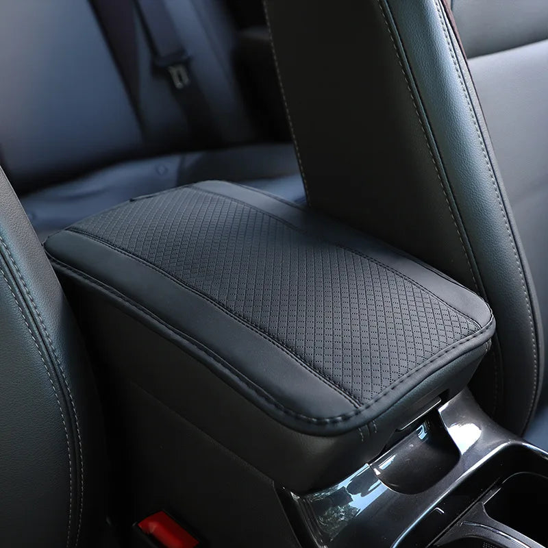 Car Armrest Box Pad Fiber Leather for MG Morris Garages 5 HS TF  550 42 6 ZT 7 3 ZR RX5 ZS 350 - Black image
