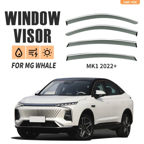 MG Whale 2022-2024 Plastic Window Visor Vent Shades Sun Rain Deflector Guard