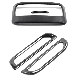4X For MG HS 2018-2022 Car Air-conditioning outlet decoration frame Rear row USB decoration panel Stainless steel
