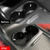1X For MG4 EV 2023 MG4 MULAN Car Rear Water Cup Fframe Sequin Sticker - Image 2