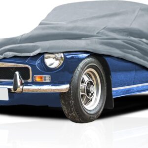 5 Layer Car Cover for MG MGB 1964-1980 Roadster Coupe Convertible 2-Door Semi Custom Fit Full Coverage All Weather Pollution, Dust, Sun, All Weather Protection