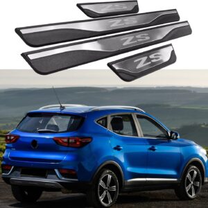 Auto Parts Door Sill Protector, for MG ZS Accessories Car Scuff Trim, Steel with Plastic Door Entry Guard Plate